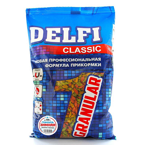 Прикормка Delfi зимняя Грaнула Ваниль-Чеснок
