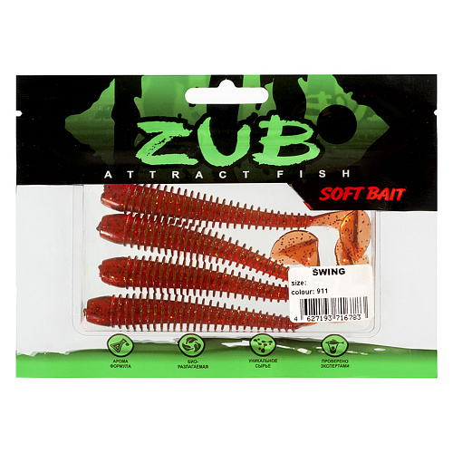 Твистер ZUB Swing 3,4-4,7 911 01